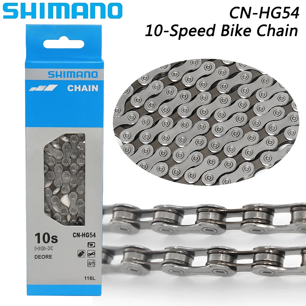 

Велосипедная цепь SHIMANO DEORE CN-HG54 10 скоростей, супер узкая, 116 звеньев, Оригинальные велосипедные детали