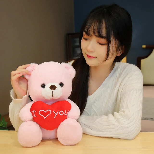 28CM Love Heart Bear Doll Cute I Love You Bear peluche regalo di