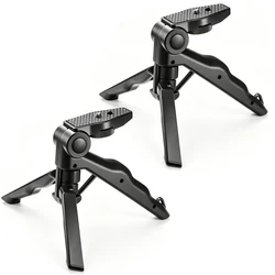 Compact Handheld Tripod Stand with Phone Mount for Cameras and Smartphones (2pcs Mini Tripod)