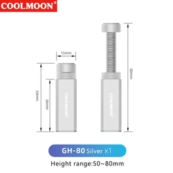 Adjustable Aluminum GPU Support Bracket with Telescopic Rotary Screw (Silver 50 to 80mm)