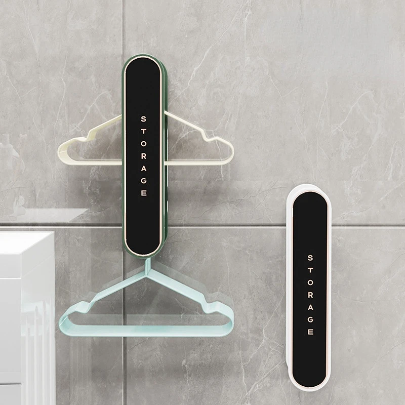 Retractable Hanger Storage Shelf Punch-free Balcony Wall Hanging Clothes-stay Organizer Multifunctional Clothes Hanger Collector