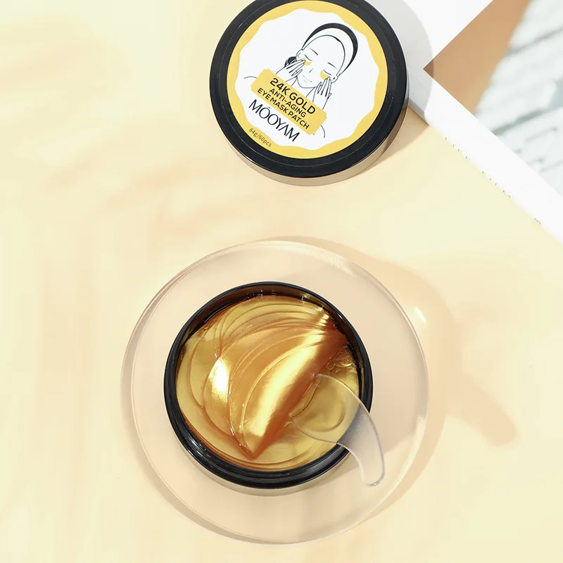Collagen Eye Mask Eye Mask Patch 60pcs Eye Masks Collagen 24K Gold Under Eye Patches for Puffy Eyes Dark Circles Bags Hyaluronic Acid Moisturiser Eyes Care
