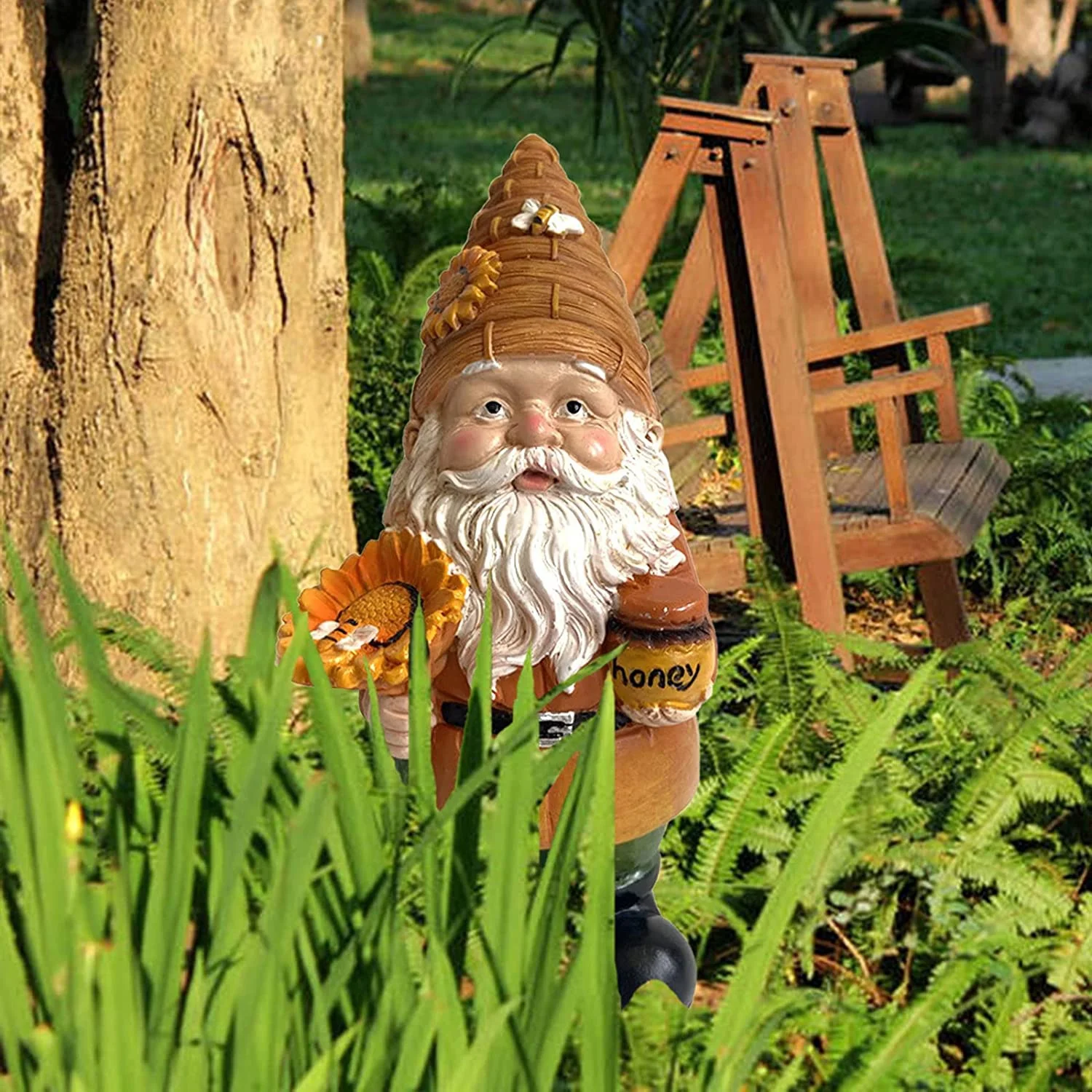Sunflower Gnome Garden Sculpture 4 | Sunflower Gnome Garden Sculpture 4