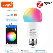 

Tuya Zigbee LED Smart Light Home E27 LED Bulbs APP Control RGB+CW+WW Alexa Lamp Dimmable Work With Google Home