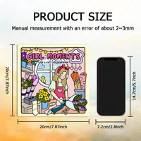 GIRL MOMENTS Livre de coloriage à motifs audacieux pour adultes, livre de dessin mignon, cadeau parfait pour fête et anniversaire 3