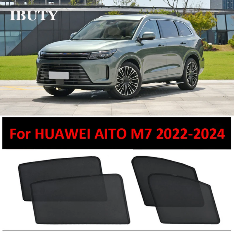 

For HUAWEI AITO M7 2022-2024 Car Sunshade Sun Visor Mesh Curtains Side Window Heat Insulation Sunshield Sun Protection Cover