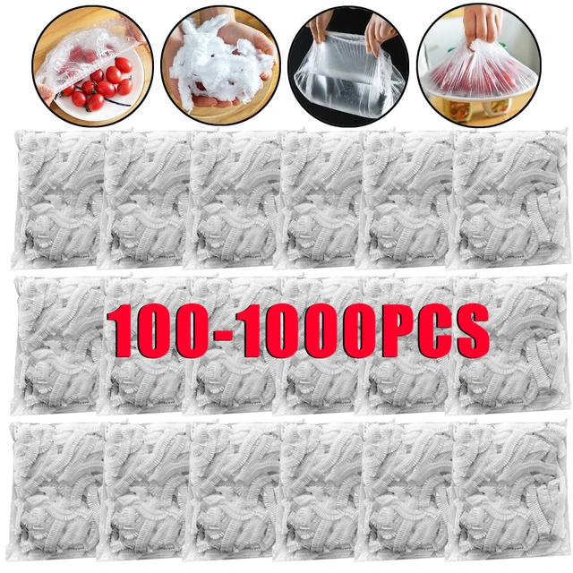 100-1000 Százalék Eldobható Élelmiszer-Burkolat Elasztikus Műanyag Csomagolás Élelmiszer-Minőségű Hűtőszekrény Élelmiszer Fedelek Cipőfedél Zuhany Fejfedő Tálak Sapkák B