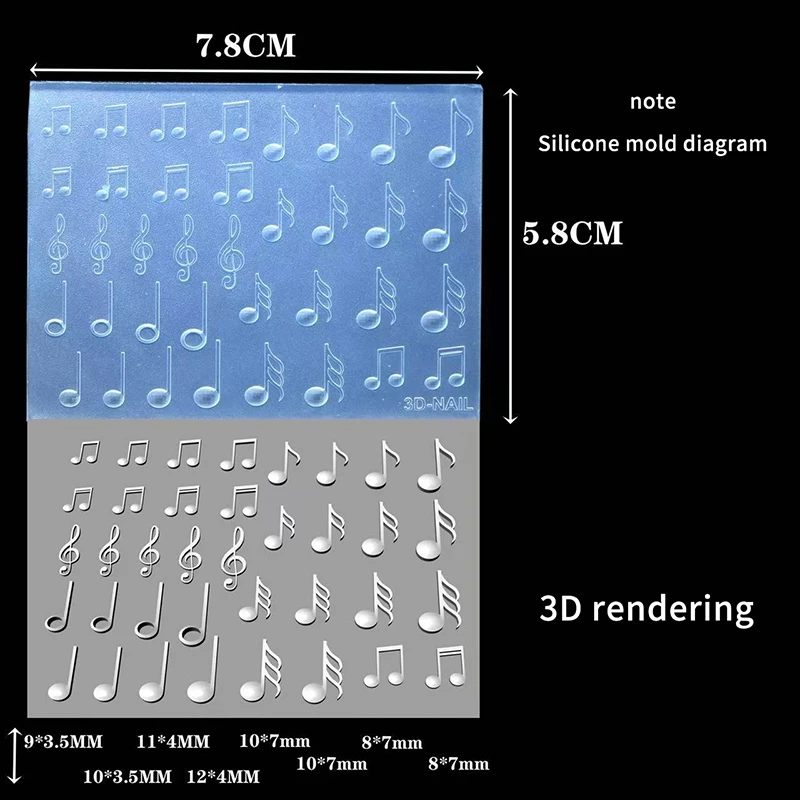 새로운 3D 문자 숫자 네일 실리콘 몰드 DIY 패션 네일 장식 도구 네일 템플릿 매니큐어 디자인 도구 용품