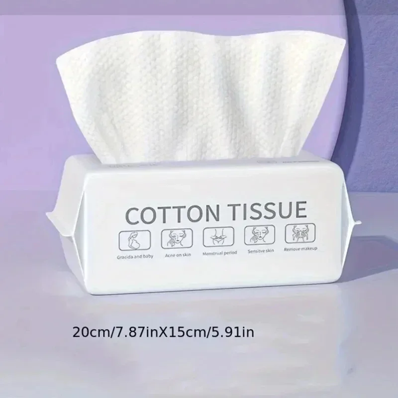 50pcs Disposable Face Wash Towel Extractable Cotton Soft Towel Cotton Beauty Salon Cleansing Face Wipe