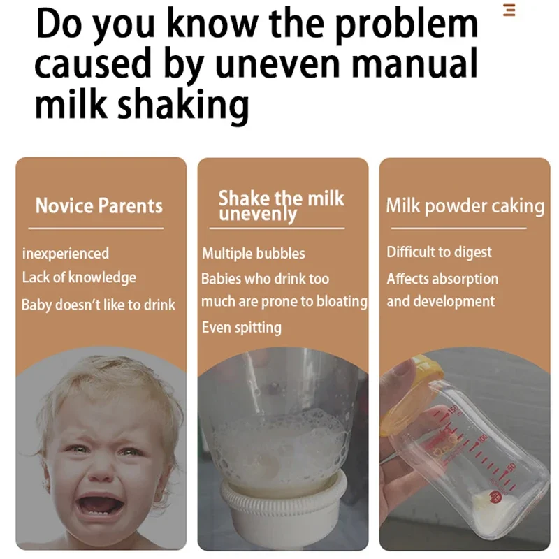 Milk Shaker Artifact Automatic Milk Shaker Baby Electric Mixer Agitator Baby Smart Brewing Three-speed Adjustment