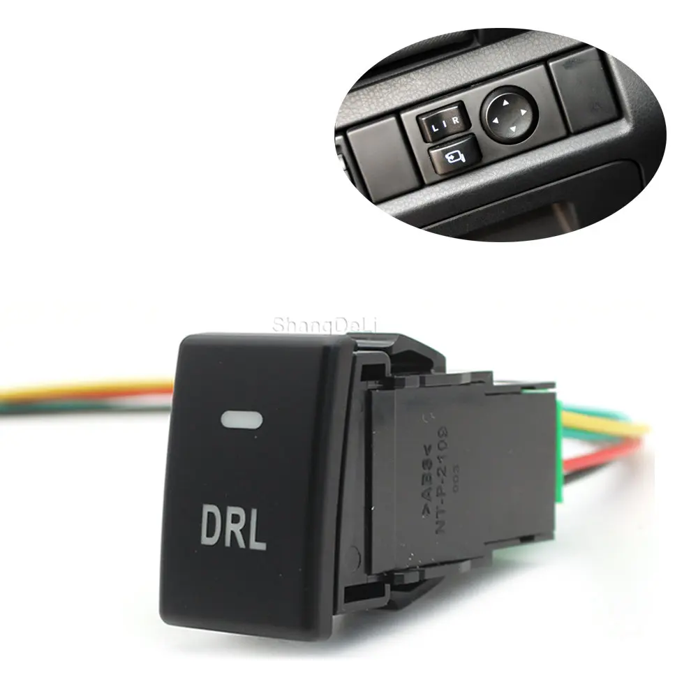 

Car LED Light Daytime Running Light Auto DRL Push Button Switch Refitted Switch With Wire Used For Isuzu D-MAX
