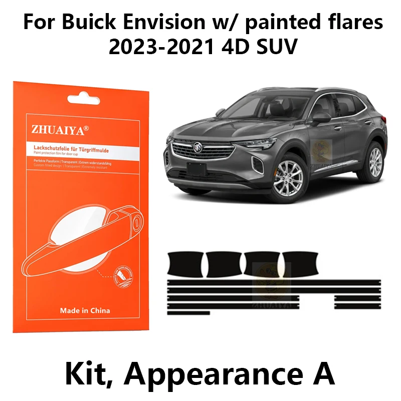

Защитная пленка ZHUAIYA для красок дверной ручки, защитная пленка из ТПУ для Buick Envision w/Окрашенные фонарики 2023-2021 4D SUV