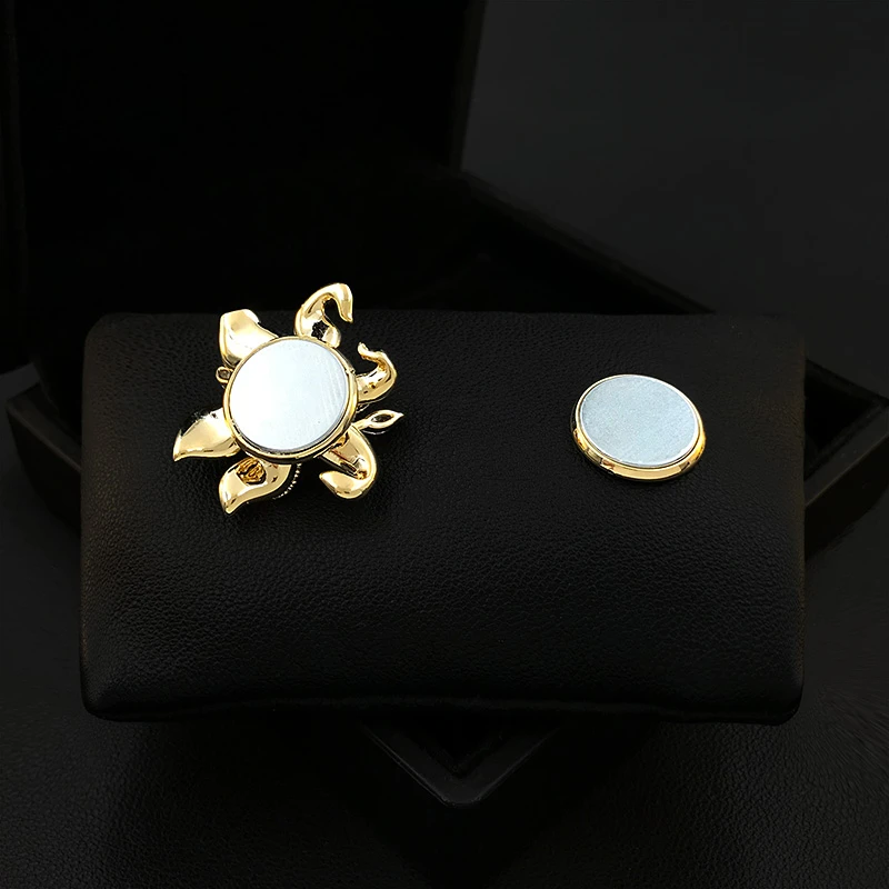 Pink Flower Seamless Magnetic Brooch National Style Element Magnet Corsage Summer Clothes Anti-Exposure Buckle Accessories 5586