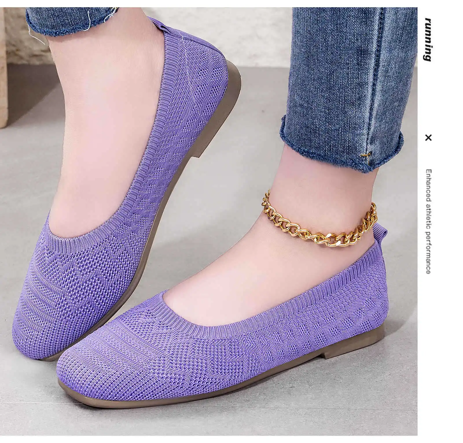 أحذية نسائية عصرية وعملية للربيع، أحذية قماشية مسطحة جديدة بنعل ناعم، أحذية كاجوال سهلة الارتداء للنساء