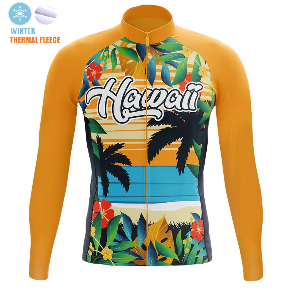 Aloha Hawaii 2022 Cycling Jersey Long Sleeve Cycling Clothing Mens Race