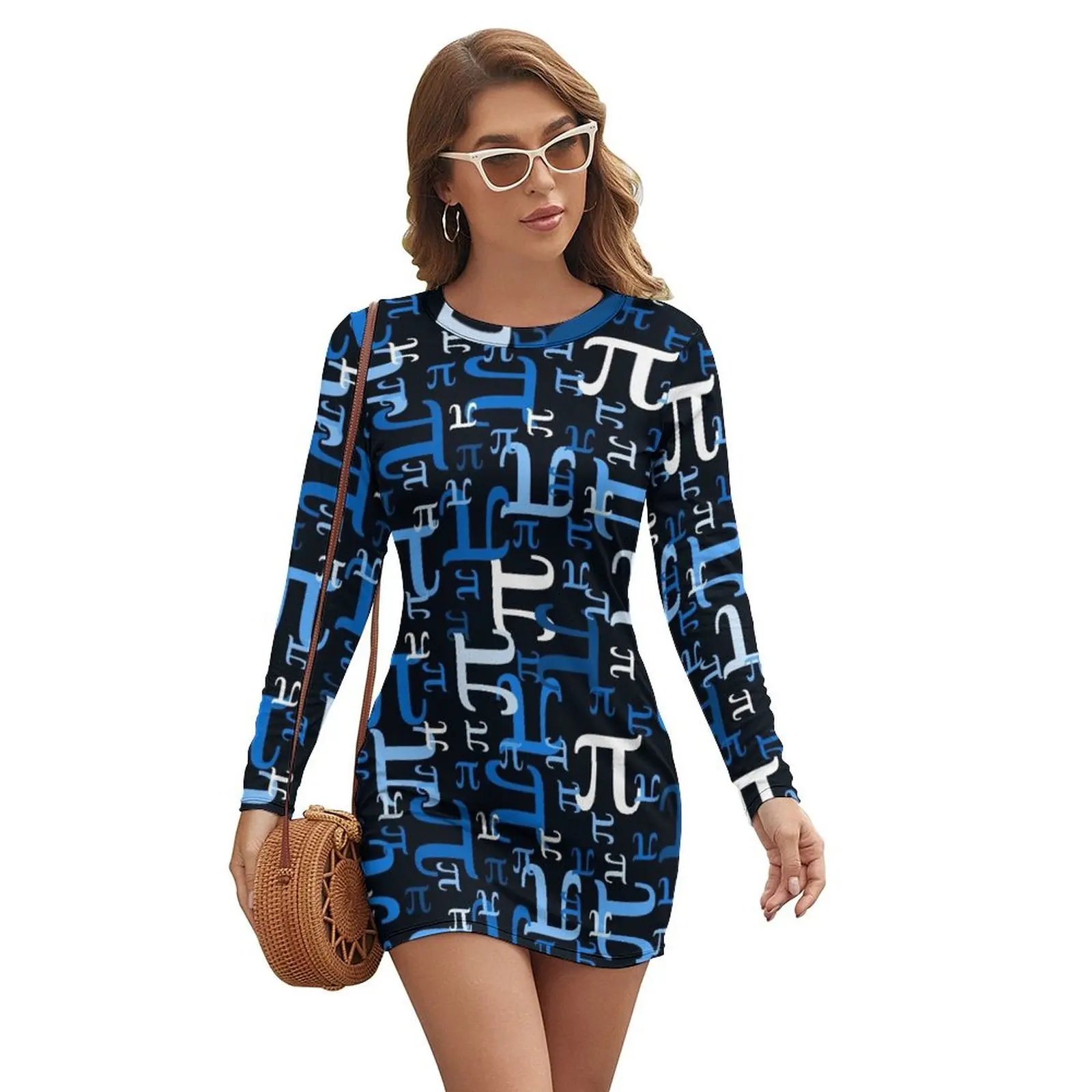 

Pieces of Pi (Blue) Long-sleeved Dress Women's dress women's evening dresses