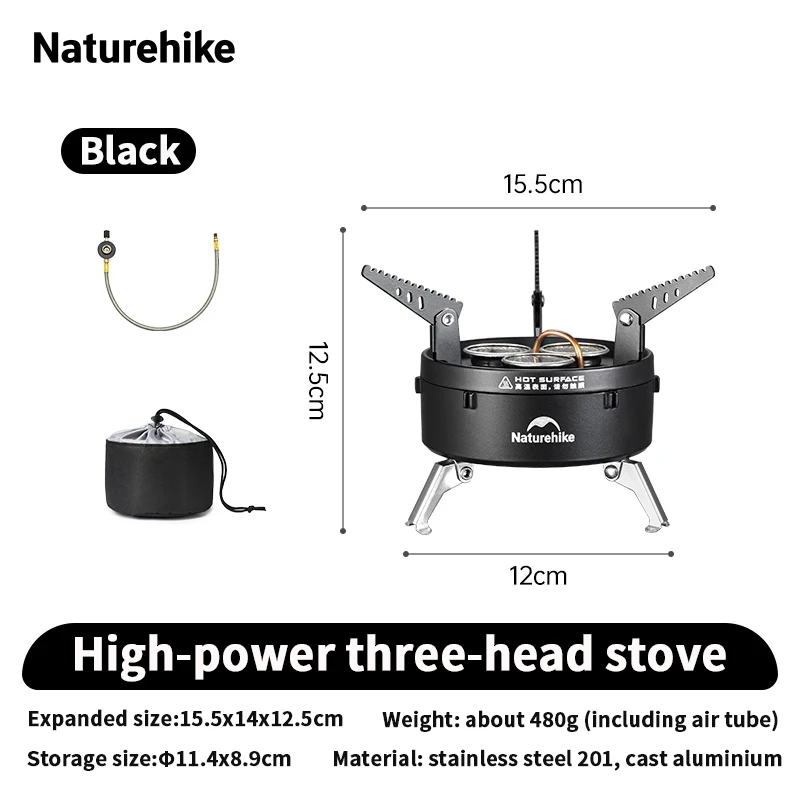 Naturehike IGTバーナー Naturehike IGT Gas Stove 3300W Portable Windproof Three