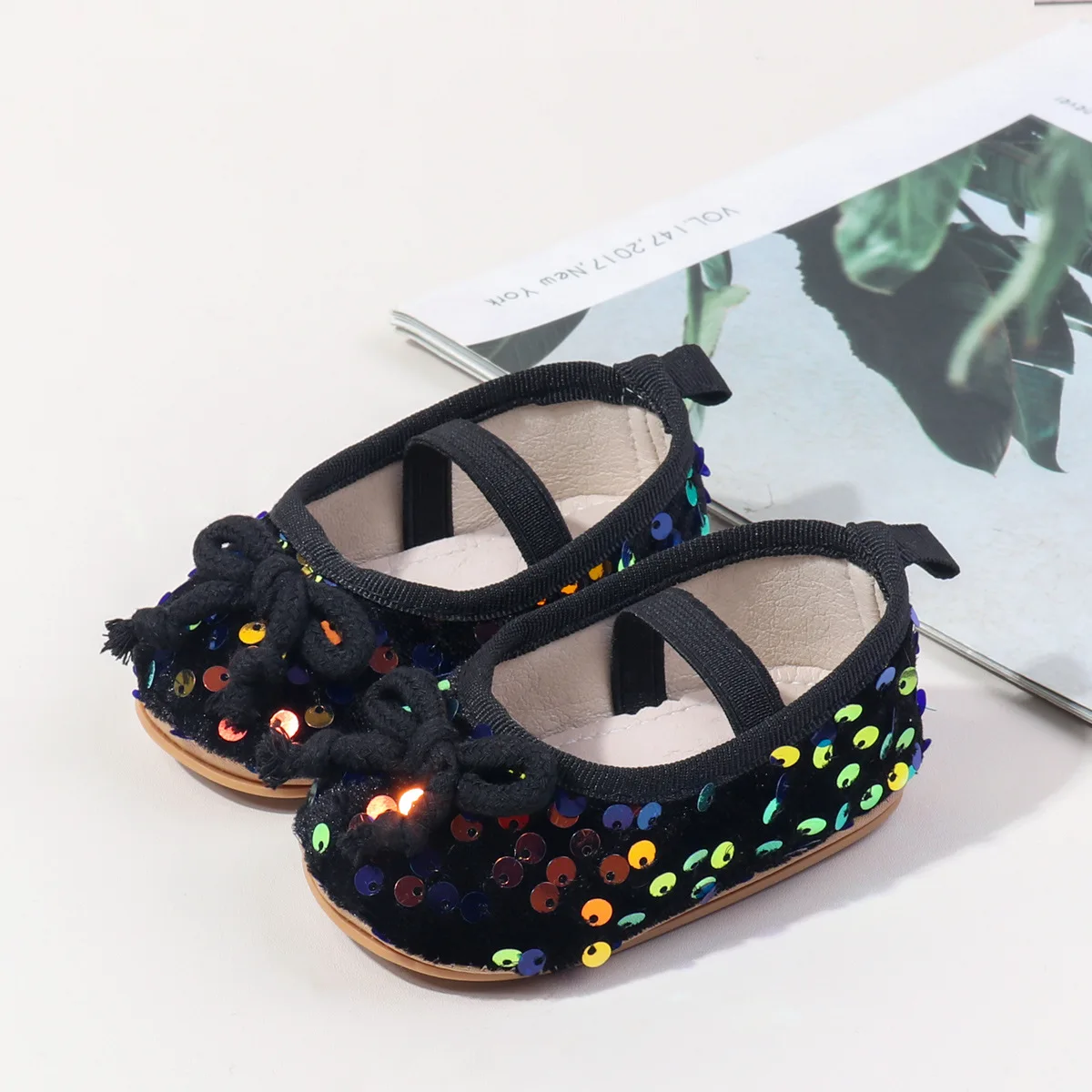 아기신발 Princess Shoes Spring Autumn New Fashion Baby Shoes Sparkling Soft Bot Butterfly Knot Girl Shoe Anti Slip Walking Shoe