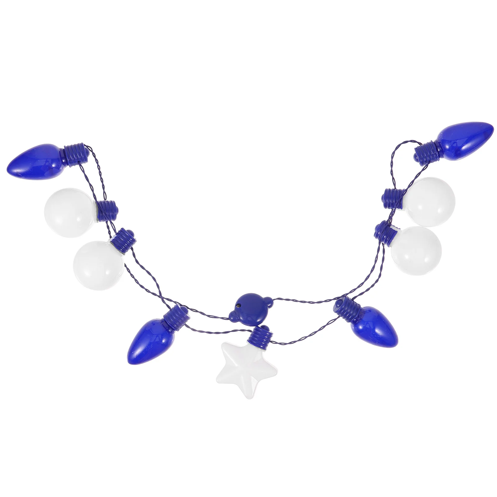 

Light Bulb Necklace LED Lamp for Party Hanukkah Decoration Favor Decorative Holiday Accessories up Necklaces