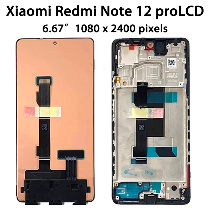 6.67'' Original LCD For Xiaomi Redmi Note 12 Pro LCD Touch Screen Digitizer Assembly For Redmi Note12 Pro Plus LCD Screen
