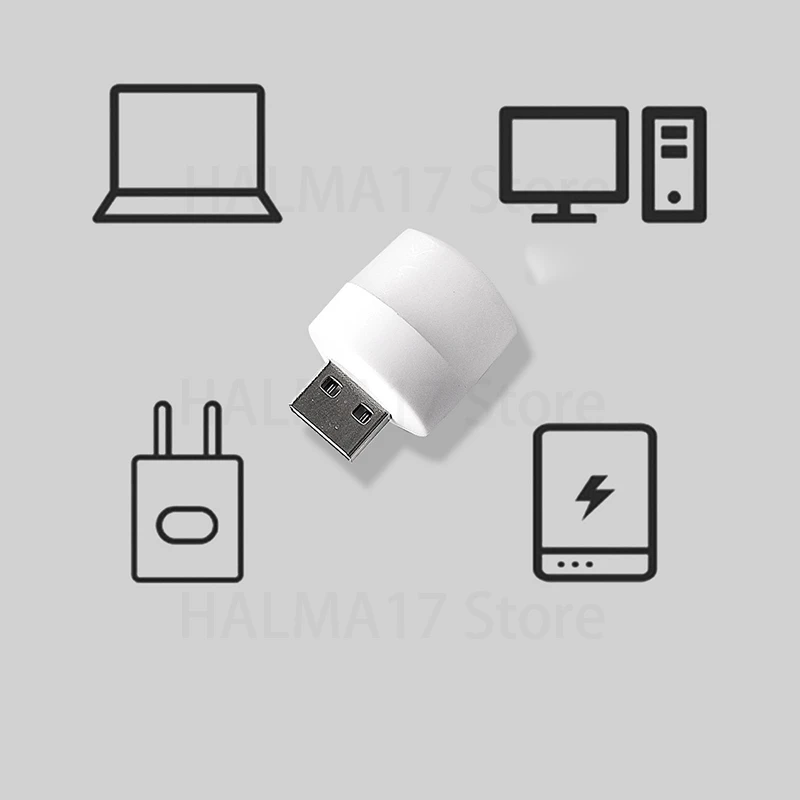 Colorful Book Lights Mini LED Night Light USB Plug Lamp Power Bank Charging Reading Eye Protection Bedroom Atmosphere J17