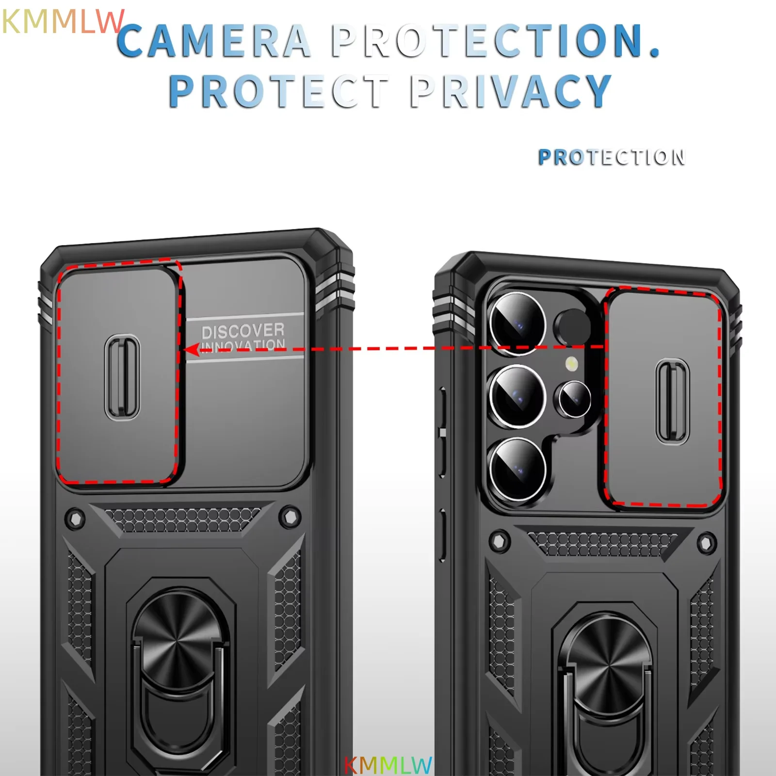 Camera Slide Armor Protection Case with 360° Rotating Cover