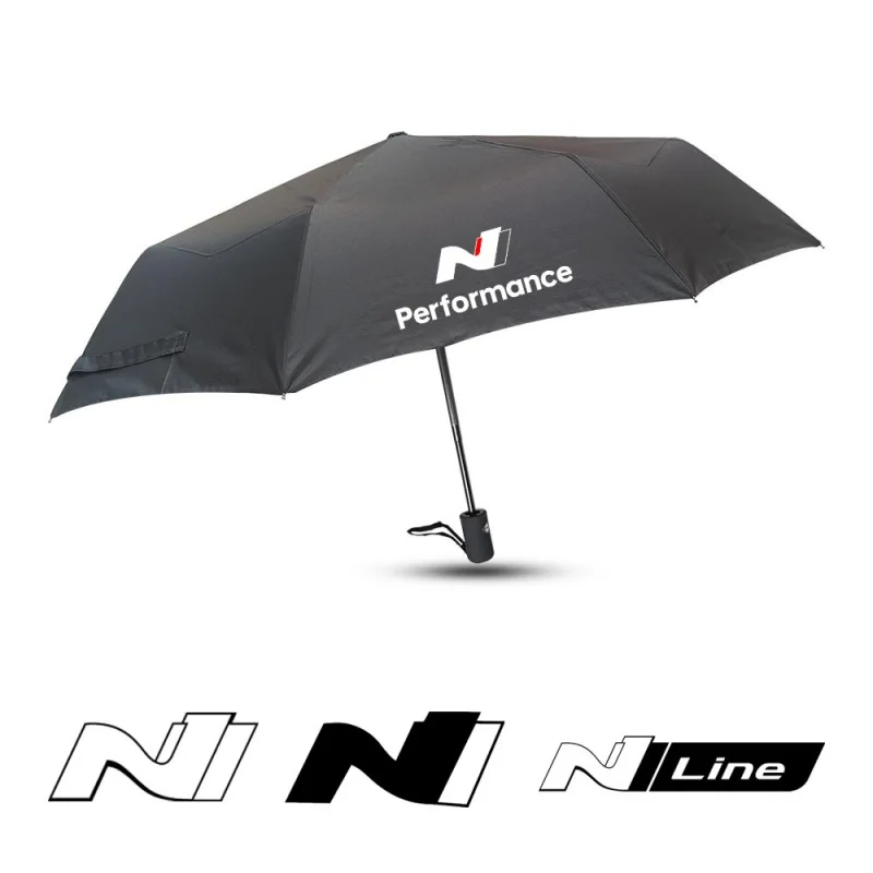 Car Emblem Umbrella For Hyundai N line Performance Fully Automatic Folding Umbrella Auto Accessories car logo umbrella