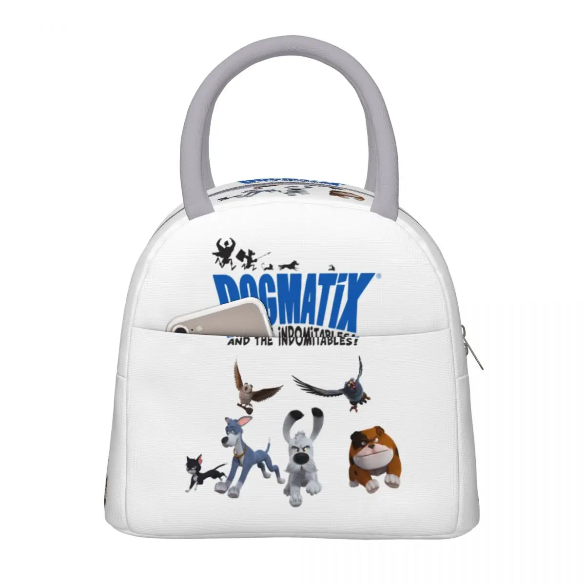 

Термальная изолированная сумка для ланча Dogmatix Asterix и Obelixy для школы, портативный пищевой пакет, контейнер, термоохладитель, пищевая коробка