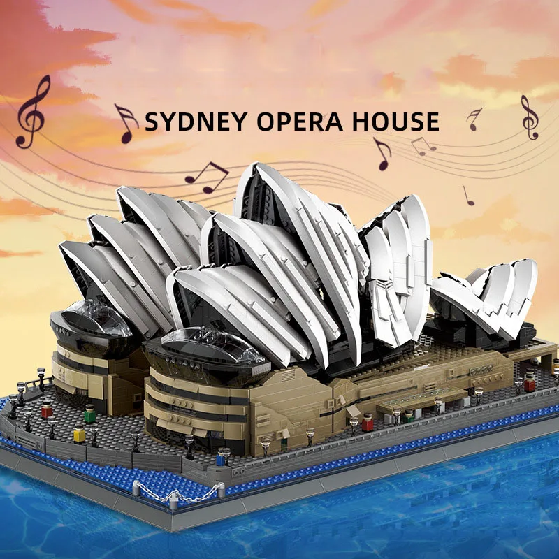 

World Famous Modern Architecture Australia Sydney Opera House Building Block Assemble Model Bricks Toy Collection for Gift