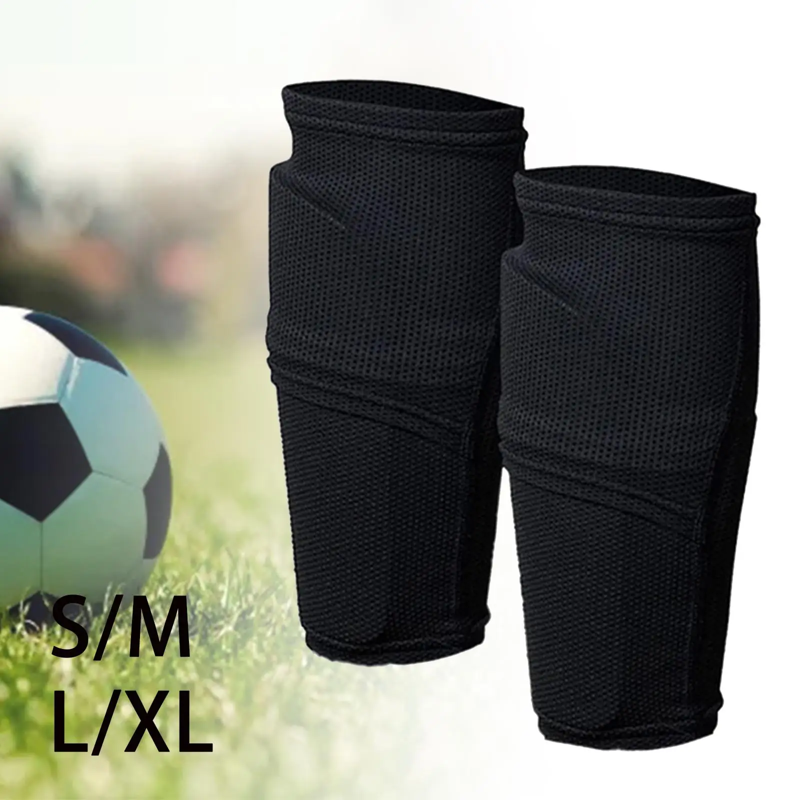 Soccer Shin Guard Socks Soccer Shine Pads AntiSlip Cut Soccer Socks Leg Sleeves for Baseball Leisure Sports Kids