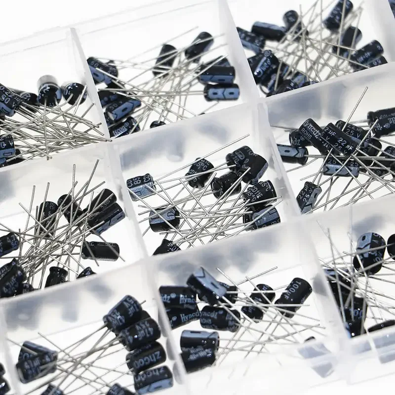 200pcs 15Value 0.1uF 0.22uF 0.47uF 1uF 2.2uF 10uF 33uF 47uF 100uF 220uF 10V 16V 25V 50V Electrolytic Capacitor Assortment Kit
