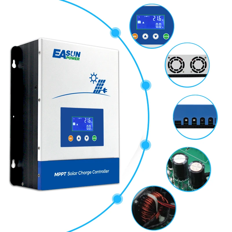 EASUN MPPT ¾籤 Ʈѷ, ¾籤  ͸, ִ 150Vdc Ʈ LCD ¾籤 ַ, 36V V , 80, 100A, 12, 24, 48V