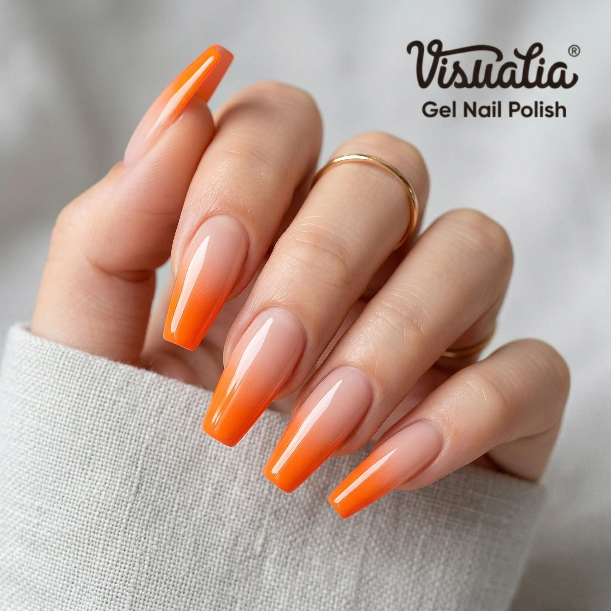 Vibrant Orange Gel Nail Polish – Long-Lasting & Easy Application