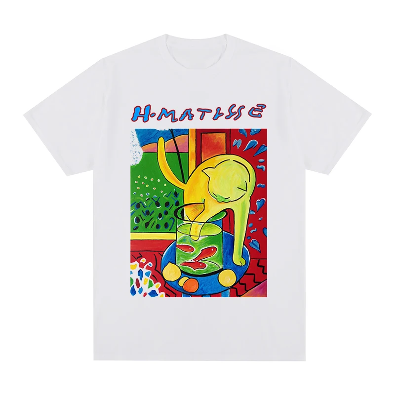 

Henri Matisse Cat T-shirt Korean Fashion Cute Graphic Cotton Men T shirt New TEE TSHIRT Womens Tops