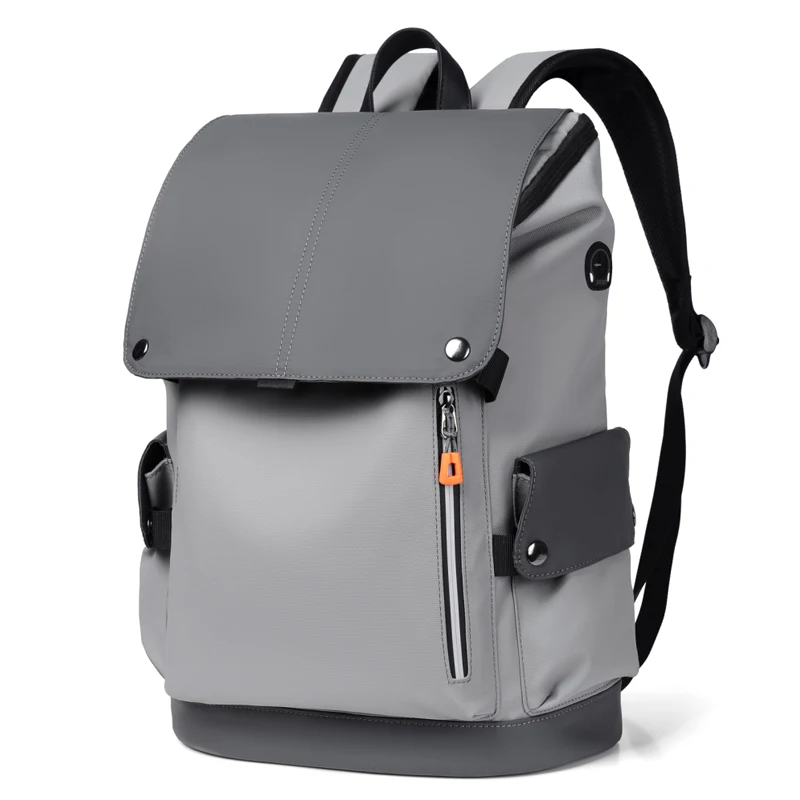 

High-quality PU leather men's large laptop waterproof backpack USB charging business urban men's backpacks