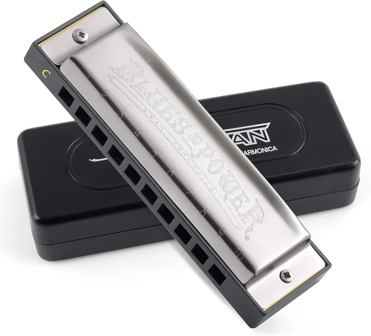 Diatonic Harmonica Harmonica Senior Bruce 10 Hole BLUES with Case