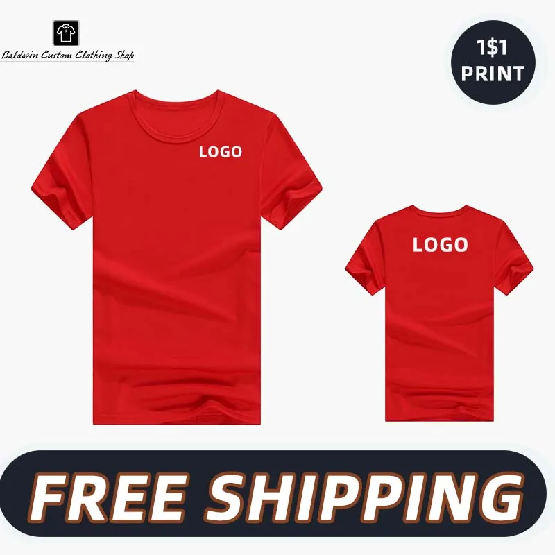 

2023 summer cheap casual short-sleeved T-shirt personal company group LOGO custom T-shirt men and women