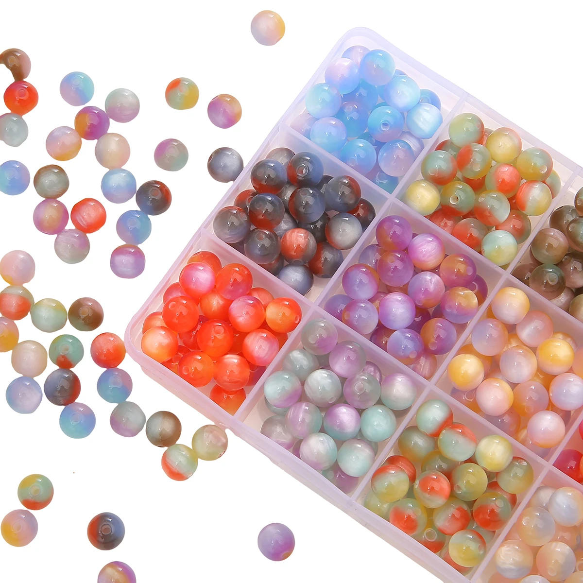 Kissitty 4mm Frosted Glass Beads - 15 Colors, 1500pcs Box For DIY Jewelry Making, Crafting - View #11