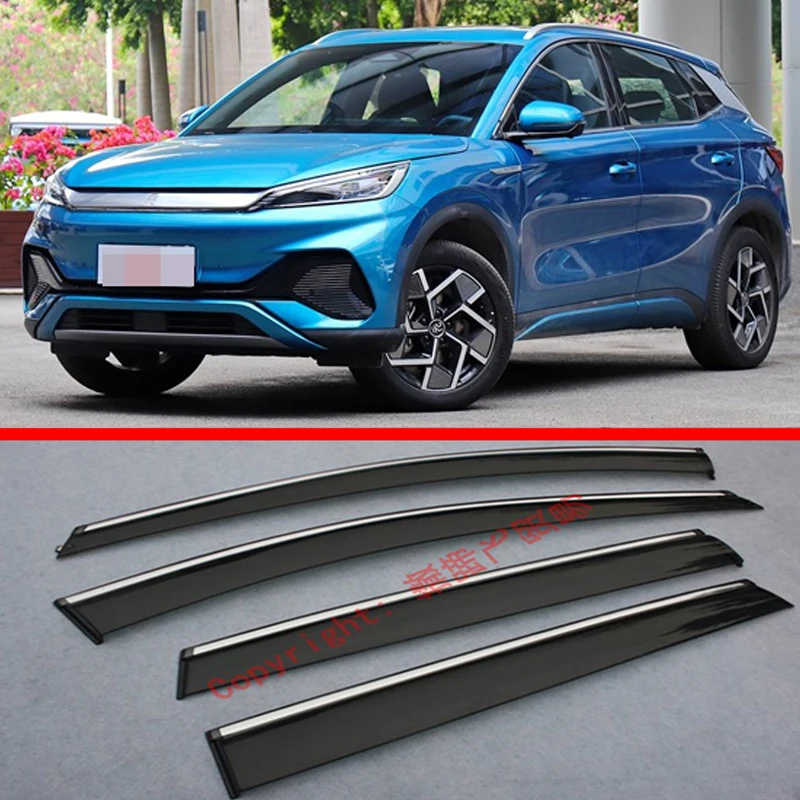 

Оконный ветровой Дефлектор козырек от дождя/солнца для BYD ATTO 3 Yuan Plus 2022 2023 автомобильные аксессуары наклейки