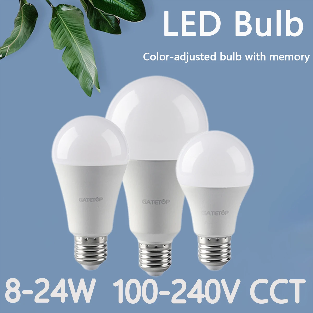 4-20PCS AC110V/AC220V Smart 3 Color-adjusted Light with Memory E27/B22 8W-24W No Strobe 3 Functions Light for Interiors Lighting