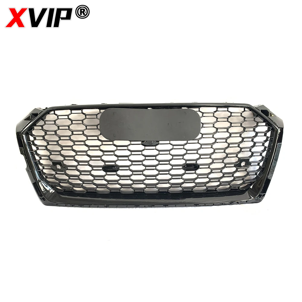 XVIP RS5 스타일 프론트 범퍼 허니콤 후드 상단 그릴 (아우디 A5 S5 F5 2017-2019 스탠다드/ S-라인/ S5 그릴용) 자동차 액세서리