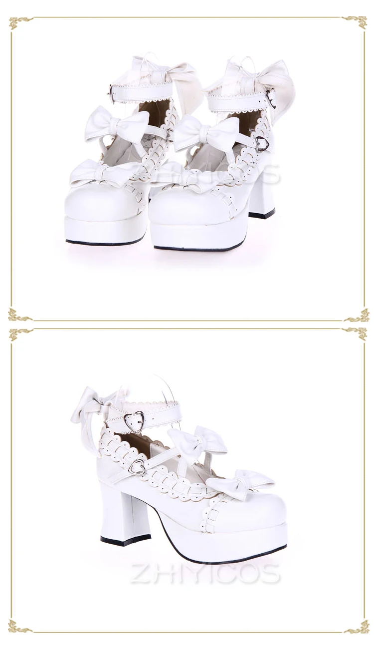 Neuer japanischer Stil Lolita Schuhe Mädchen Prinzessin Schuhe Hochhackige Schuhe mit Schleife 6