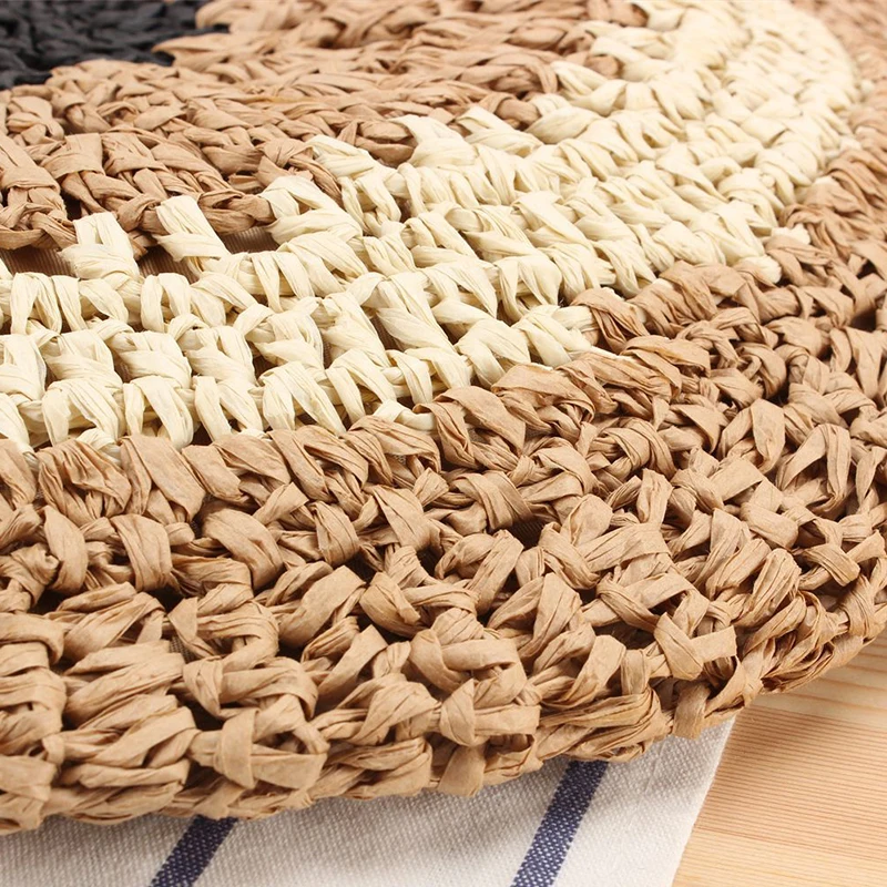 Summer Handmade Woven Beach Underarm Bags Women's Large Capacity Tote Bag Ethnic Style Round Straw Weaving Fashion Shoulder Bags