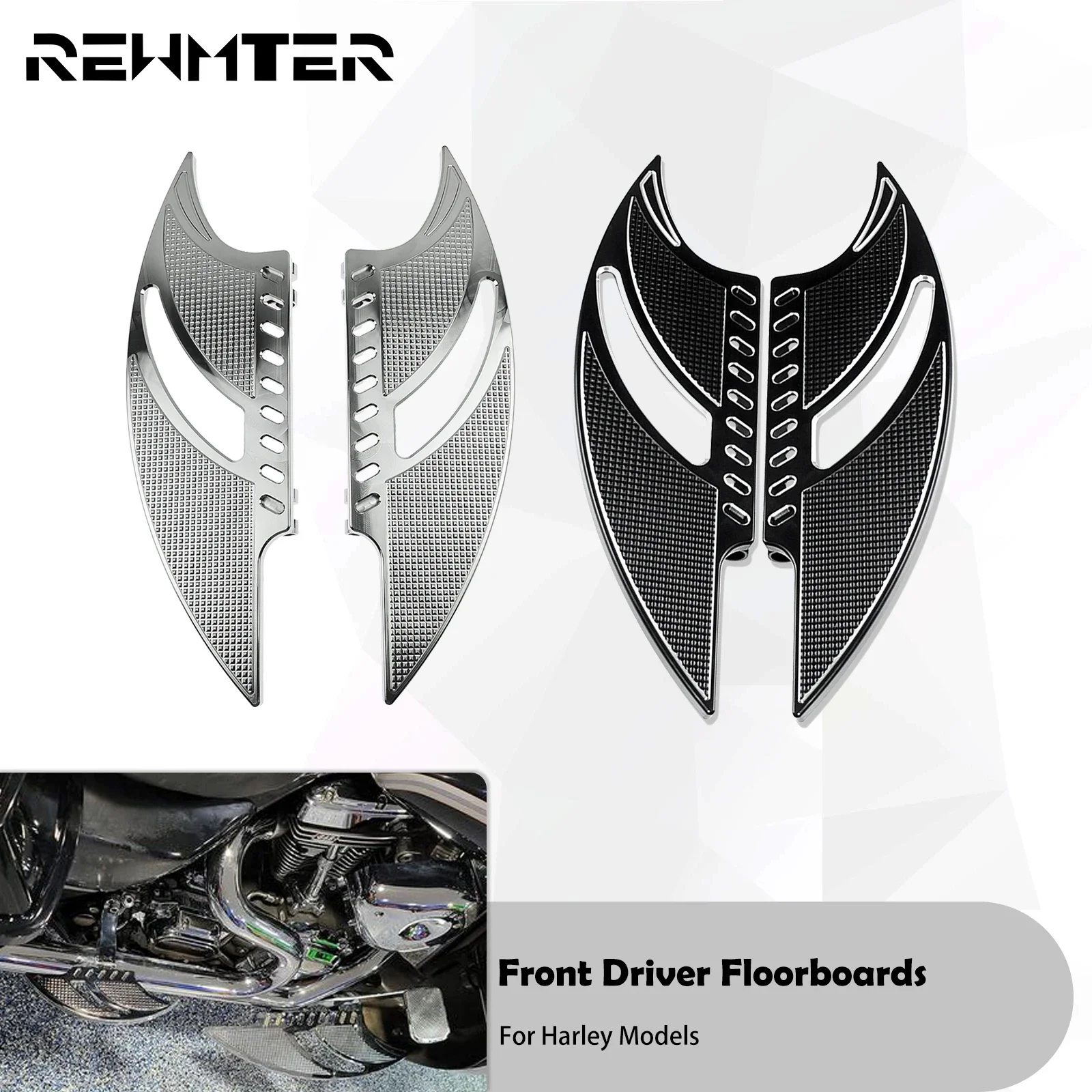 Moto Rider Driver Floorboard Pedane Allungate Anteriori Pedale Per Harley Softail Fl Touring Street Glide Road King Flht