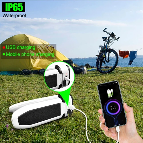 휴대용 접이식 클로버 스타일 60 LED 태양 랜턴, 하이킹 낚시 비상 야외용 충전식 USB 캠핑 조명 4