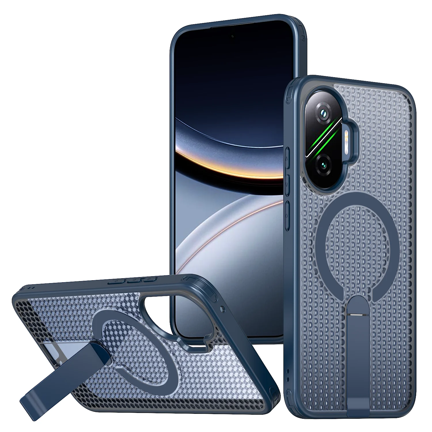 Protective Airbag Wireless Magnetic Charging Bracket Phone Case