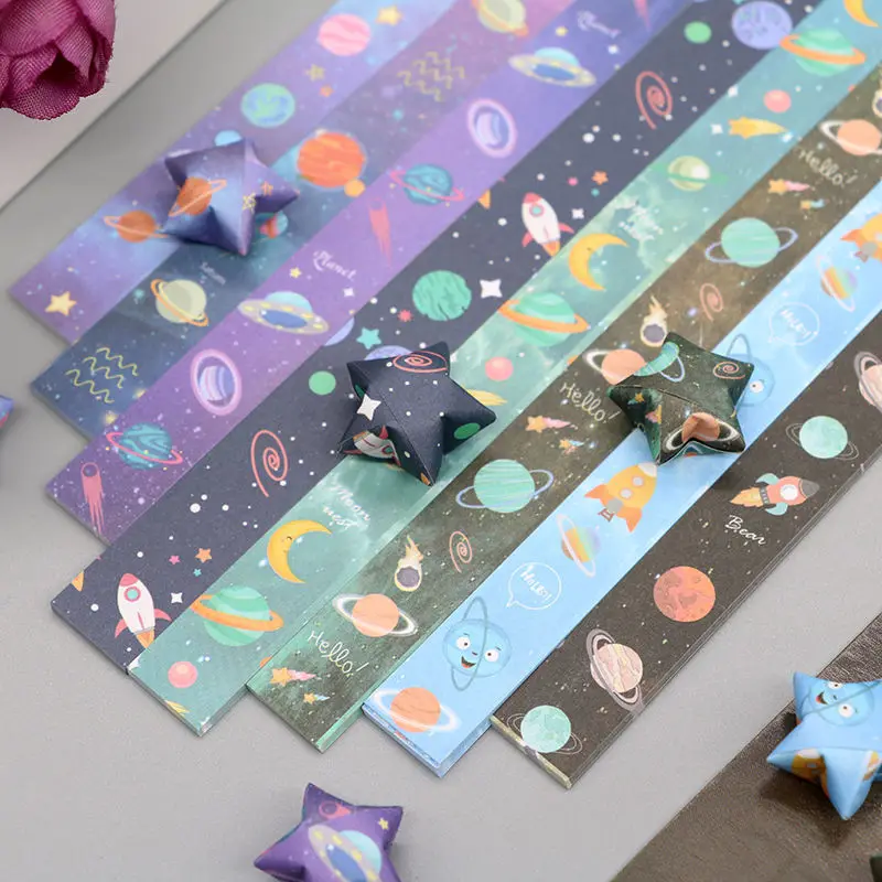 136pcs Hardcover star art star strip Korean style figure each set of star origami folding star paper lucky star paper craft