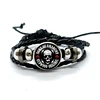 Sons Of Anarchy LOGO Leather Bracelets Freedom Symbol Pendant анархия Glass Dome Bracelet & Bangles Rock Punk Jewelry Gifts 5