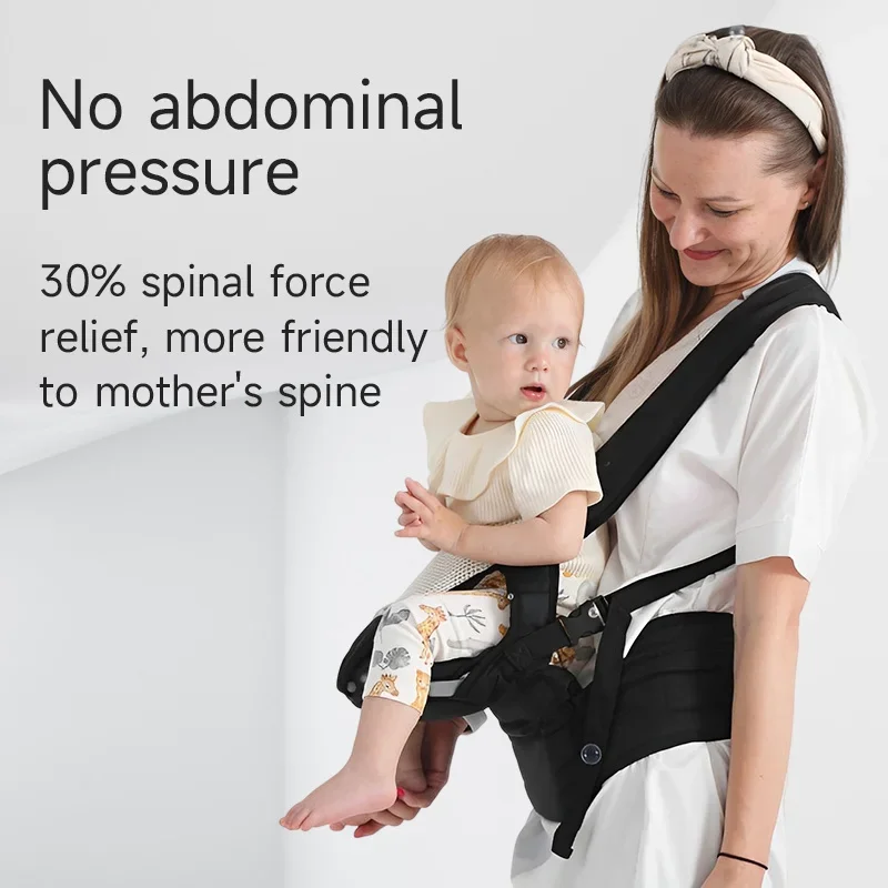 Baby Carrier Waist Stool, Kangaroo Shoulder Swaddle Sling Infant Kid Wrap Ergonomic Backpack Hipseat For 3-36 Months Baby 4