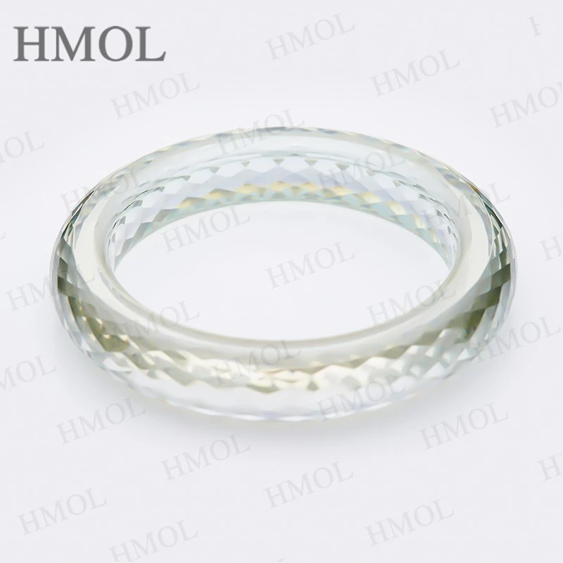 Bangle Round D Color Moissanite Gemstone Full Size Fine Fashion Elegant Jewelry For Woman Man Charms Anniversary Party Day Gift